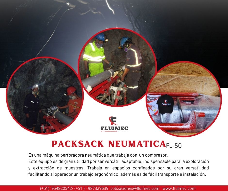 PERFORADORA PACKSACK FL-50 CAPACITACION EN MINA FLUIMEC